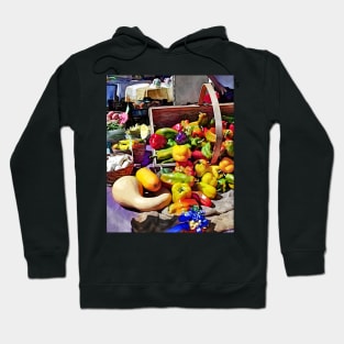 Colorful Vegetables in a Farmer's Market Hoodie